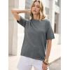 imageANRABESS Short Sleeve Sweater for Women Oversized Lightweight Casual Work Top Shirts Knit Crewneck 2026 Spring Summer OutfitsGray