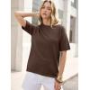 imageANRABESS Short Sleeve Sweater for Women Oversized Lightweight Casual Work Top Shirts Knit Crewneck 2026 Spring Summer OutfitsNutmeg