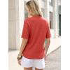 imageANRABESS Short Sleeve Sweater for Women Oversized Lightweight Casual Work Top Shirts Knit Crewneck 2026 Spring Summer OutfitsOrange