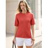 imageANRABESS Short Sleeve Sweater for Women Oversized Lightweight Casual Work Top Shirts Knit Crewneck 2026 Spring Summer OutfitsOrange
