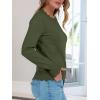 imageANRABESS Sweaters for Women Loose Fit Lightweight Soft Dressy Scalloped Long Sleeve Pullover Tops 2026 Fall Casual OutfitsArmy Green