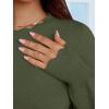 imageANRABESS Sweaters for Women Loose Fit Lightweight Soft Dressy Scalloped Long Sleeve Pullover Tops 2026 Fall Casual OutfitsArmy Green