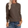 imageANRABESS Sweaters for Women Loose Fit Lightweight Soft Dressy Scalloped Long Sleeve Pullover Tops 2026 Fall Casual OutfitsBrown