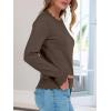 imageANRABESS Sweaters for Women Loose Fit Lightweight Soft Dressy Scalloped Long Sleeve Pullover Tops 2026 Fall Casual OutfitsBrown