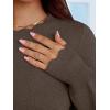 imageANRABESS Sweaters for Women Loose Fit Lightweight Soft Dressy Scalloped Long Sleeve Pullover Tops 2026 Fall Casual OutfitsBrown
