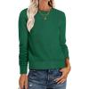 imageANRABESS Sweaters for Women Loose Fit Lightweight Soft Dressy Scalloped Long Sleeve Pullover Tops 2026 Fall Casual OutfitsForest Green