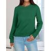 imageANRABESS Sweaters for Women Loose Fit Lightweight Soft Dressy Scalloped Long Sleeve Pullover Tops 2026 Fall Casual OutfitsForest Green