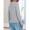 imageANRABESS Sweaters for Women Loose Fit Lightweight Soft Dressy Scalloped Long Sleeve Pullover Tops 2026 Fall Casual OutfitsGrey