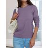 imageANRABESS Sweaters for Women Loose Fit Lightweight Soft Dressy Scalloped Long Sleeve Pullover Tops 2026 Fall Casual OutfitsPurple