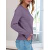 imageANRABESS Sweaters for Women Loose Fit Lightweight Soft Dressy Scalloped Long Sleeve Pullover Tops 2026 Fall Casual OutfitsPurple