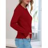 imageANRABESS Sweaters for Women Loose Fit Lightweight Soft Dressy Scalloped Long Sleeve Pullover Tops 2026 Fall Casual OutfitsRed