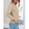 imageANRABESS Sweaters for Women Loose Fit Lightweight Soft Dressy Scalloped Long Sleeve Pullover Tops 2026 Fall Casual OutfitsTan