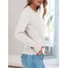 imageANRABESS Sweaters for Women Loose Fit Lightweight Soft Dressy Scalloped Long Sleeve Pullover Tops 2026 Fall Casual OutfitsWhite