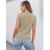imageANRABESS Women Short Sleeve Sweaters Wool Blend V Neck Sweater Shirts Business Casual Work Tops 2026 Summer Vacation OutfitsAlmond