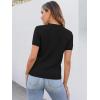 imageANRABESS Women Short Sleeve Sweaters Wool Blend V Neck Sweater Shirts Business Casual Work Tops 2026 Summer Vacation OutfitsBlack