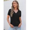 imageANRABESS Women Short Sleeve Sweaters Wool Blend V Neck Sweater Shirts Business Casual Work Tops 2026 Summer Vacation OutfitsBlack