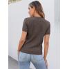 imageANRABESS Women Short Sleeve Sweaters Wool Blend V Neck Sweater Shirts Business Casual Work Tops 2026 Summer Vacation OutfitsDrak Taupe