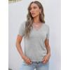 imageANRABESS Women Short Sleeve Sweaters Wool Blend V Neck Sweater Shirts Business Casual Work Tops 2026 Summer Vacation OutfitsLight Grey