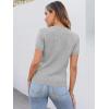 imageANRABESS Women Short Sleeve Sweaters Wool Blend V Neck Sweater Shirts Business Casual Work Tops 2026 Summer Vacation OutfitsLight Grey