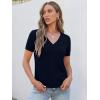 imageANRABESS Women Short Sleeve Sweaters Wool Blend V Neck Sweater Shirts Business Casual Work Tops 2026 Summer Vacation OutfitsNavy Blue