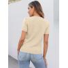 imageANRABESS Women Short Sleeve Sweaters Wool Blend V Neck Sweater Shirts Business Casual Work Tops 2026 Summer Vacation OutfitsParchment