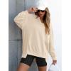 imageANRABESS Womens Oversized Sweatshirts Long Sleeve Tunic Shirts V Neck Loose Pullover Tops 2026 Spring Teen Girls OutfitKhaki