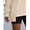 imageANRABESS Womens Oversized Sweatshirts Long Sleeve Tunic Shirts V Neck Loose Pullover Tops 2026 Spring Teen Girls OutfitKhaki