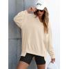 imageANRABESS Womens Oversized Sweatshirts Long Sleeve Tunic Shirts V Neck Loose Pullover Tops 2026 Spring Teen Girls OutfitKhaki