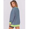 imageANRABESS Womens Oversized Sweatshirts Long Sleeve Tunic Shirts V Neck Loose Pullover Tops 2026 Spring Teen Girls OutfitPink Green