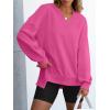 imageANRABESS Womens Oversized Sweatshirts Long Sleeve Tunic Shirts V Neck Loose Pullover Tops 2026 Spring Teen Girls OutfitRose