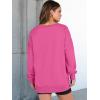 imageANRABESS Womens Oversized Sweatshirts Long Sleeve Tunic Shirts V Neck Loose Pullover Tops 2026 Spring Teen Girls OutfitRose