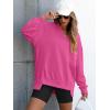 imageANRABESS Womens Oversized Sweatshirts Long Sleeve Tunic Shirts V Neck Loose Pullover Tops 2026 Spring Teen Girls OutfitRose