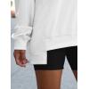 imageANRABESS Womens Oversized Sweatshirts Long Sleeve Tunic Shirts V Neck Loose Pullover Tops 2026 Spring Teen Girls OutfitWhite