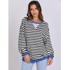 imageANRABESS Womens Striped Oversized Sweatshirts Crew Neck Long Sleeve Shirts Soft Color Block Pullover Top Fashion ClothingBlack White