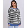 imageANRABESS Womens Striped Oversized Sweatshirts Crew Neck Long Sleeve Shirts Soft Color Block Pullover Top Fashion ClothingBlack White
