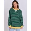 imageANRABESS Womens Striped Oversized Sweatshirts Crew Neck Long Sleeve Shirts Soft Color Block Pullover Top Fashion ClothingBlue Green
