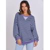 imageANRABESS Womens Striped Oversized Sweatshirts Crew Neck Long Sleeve Shirts Soft Color Block Pullover Top Fashion ClothingBlue Purple