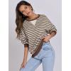 imageANRABESS Womens Striped Oversized Sweatshirts Crew Neck Long Sleeve Shirts Soft Color Block Pullover Top Fashion ClothingBrown White
