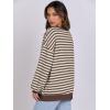 imageANRABESS Womens Striped Oversized Sweatshirts Crew Neck Long Sleeve Shirts Soft Color Block Pullover Top Fashion ClothingBrown White