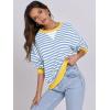 imageANRABESS Womens Striped Oversized Sweatshirts Crew Neck Long Sleeve Shirts Soft Color Block Pullover Top Fashion ClothingBule White