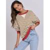 imageANRABESS Womens Striped Oversized Sweatshirts Crew Neck Long Sleeve Shirts Soft Color Block Pullover Top Fashion ClothingCaramel White
