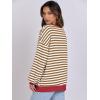 imageANRABESS Womens Striped Oversized Sweatshirts Crew Neck Long Sleeve Shirts Soft Color Block Pullover Top Fashion ClothingCaramel White