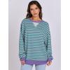 imageANRABESS Womens Striped Oversized Sweatshirts Crew Neck Long Sleeve Shirts Soft Color Block Pullover Top Fashion ClothingGreen Grey