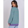 imageANRABESS Womens Striped Oversized Sweatshirts Crew Neck Long Sleeve Shirts Soft Color Block Pullover Top Fashion ClothingGreen Grey