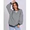 imageANRABESS Womens Striped Oversized Sweatshirts Crew Neck Long Sleeve Shirts Soft Color Block Pullover Top Fashion ClothingGrey Blue