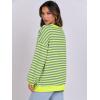 imageANRABESS Womens Striped Oversized Sweatshirts Crew Neck Long Sleeve Shirts Soft Color Block Pullover Top Fashion ClothingGrey Fluorescent Green