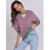 imageANRABESS Womens Striped Oversized Sweatshirts Crew Neck Long Sleeve Shirts Soft Color Block Pullover Top Fashion ClothingGrey Pink
