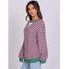 imageANRABESS Womens Striped Oversized Sweatshirts Crew Neck Long Sleeve Shirts Soft Color Block Pullover Top Fashion ClothingGrey Pink