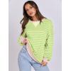 imageANRABESS Womens Striped Oversized Sweatshirts Crew Neck Long Sleeve Shirts Soft Color Block Pullover Top Fashion ClothingLight Yellow Green