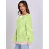 imageANRABESS Womens Striped Oversized Sweatshirts Crew Neck Long Sleeve Shirts Soft Color Block Pullover Top Fashion ClothingLight Yellow Green